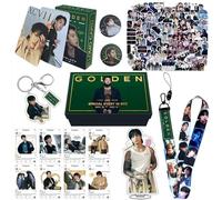 JUNGKOOK GOLDEN SEVEN Album Photocards, BT JUNGKOOK Merchandise Gift Set,JUNGKOOK J-HOPE JIN JIMIN RM SUGA V Merch(Green-GOLDEN)
