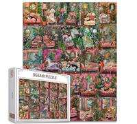 Jungle Animal 1000 Piece Jigsaw Puzzles for Adults (Cat, Tiger, Unicorn, Zebra, Dog, Peacock) Puzzles Challenging Family Activity Games Colorful DIY Craft Puzzle for Home Decor Gifts 70×50cm