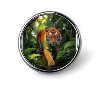 Jungle Animal Badges Pin, Personalized Exquisite Round Badge, 1 Inch Button Pins for Women And Men, Decorative Metal Round Brooch for Clothing, Backpacks, And Hats