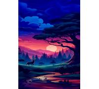 Jungle Animal Deer 2000 Piece Jigsaw Puzzles for Adults, Challenging and Brainteasing, Difficult Puzzles, Puzzle 2000 Pieces