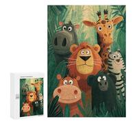 Jungle Animal Friends Puzzle 1000 Teile Schwer Puzzle Spielzeug Lernspiel Impossible Herausforderungsspielzeug Für Erwachsene Kinder 300 PCS