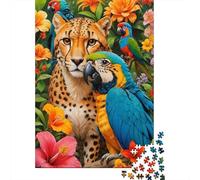 Jungle Animal Friends Puzzles 1000 Piece for Adults Jigsaw Puzzles Game for The Whole 52x38cm/1000pcs