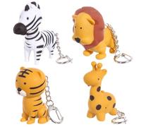 Jungle Animal Keyring | LED Torch & Animal Sound | Single | Cracker Filler