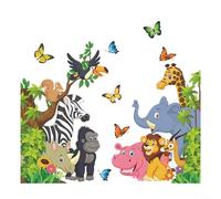 Jungle Animal Vinyl Stickers for Rooms Fun and Colorful Decor for Play Areas