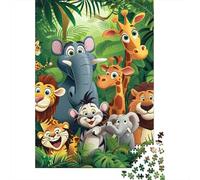 Jungle Animals 1000 Piece Jigsaw Puzzle for Adults-Puzzles Teenagers Paper Puzzles- Relax Puzzles Games-Brain Teaser Puzzle 1000pcs (38x26cm)
