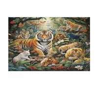 Jungle Animals 1000 Pieces Jigsaw Puzzles For Adults Suitable For Children 12 And Up Wooden Puzzle （75×50cm）
