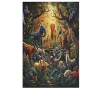 Jungle Animals 1000 Pieces Jigsaw Puzzles For Adults Suitable For Children 12 And Up Wooden Puzzle 78×53cm