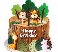 Jungle Animals Cake Decoration Wild One Safari Cake Decoration Giraffe Lion Cake Jungle Birthday Baby Shower Party Supplies