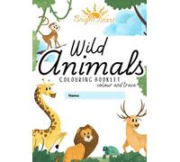 Jungle Animals Colouring Book with Tracing for Kids Ages 3-8: Cute Safari and Rainforest Animals with Big Bold Lines | Trace and Write Animal Names | Fun Educational Colouring Pages for Boys and Girls