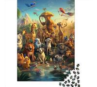 Jungle Animals Jigsaw Puzzle Adult 1000 Pieces Classic Puzzle Wooden Jigsaw Puzzle Wall Art Unique Toys 1000pcs (75x50cm)