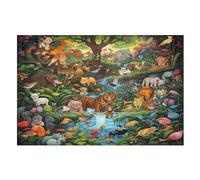 Jungle Animals Jigsaw Puzzles for Adults 1000 Pieces Puzzle Brain Teaser And Children Premium Quality Wooden （75×50cm）