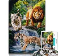 Jungle Animals Jigsaw Puzzles for Teenagers 1000 Pieces,Learning Educational Toys Family Games Birthday Present,Gifts (50x75cm)