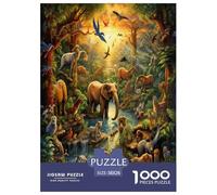 Jungle Animals Jigsaw Puzzles Puzzle for Adults Kids. 1000 Pieces Great Gifts Challenge Toy Educational Game Home Decoration for Adults& Kids Age 14 Years Up 38x26cm/1000pcs