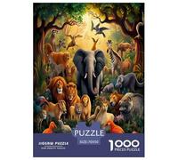 Jungle Animals Jigsaw Puzzles Puzzles for Adults Kids. 1000 Pieces Great Gifts Challenge Toy Educational Game Home Decoration for Educational Games Gifts 70x50cm/1000pcs