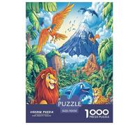 Jungle Animals Jigsaw Puzzles Puzzles for Adults Kids. 1000 Pieces Impossible Challenge Toy Educational Games Home Decoration for Educational Games Gifts 70x50cm/1000pcs
