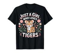 Jungle Animals Just A Girl Who Loves Tigers Fan T-Shirt