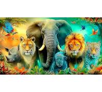 jungle-animals Puzzle Game 1000 Piece Recycled Paper Impossible Hard Difficult Challenging for The Whole for Women, Gifts for Men 70x50cm/1000pcs