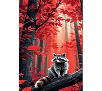 Jungle Animals Raccoons 2000 Piece Jigsaw Puzzles for Adults, Challenging and Brainteasing, Difficult Puzzles, Puzzle 2000 Pieces
