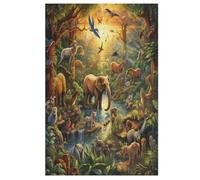 Jungle Animals Wooden Jigsaw Puzzles for Adults 1000 Pieces Jigsaw Puzzle For Kids Age 12 Educational Game Toys 78×53cm