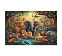 Jungle Animals Wooden Puzzles for Adults,1000 Piece,Jigsaw Puzzle for Teens Brain Challenge （75×50cm）