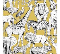 Superfresco Easy Jungle Animals Wallpaper In Yellow Yellow