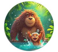 Jungle Ape Character 1000 Piece Jigsaw Puzzle For Adults Educational Games Stress Relief Puzzle Exercise The Memory of The Brain For Adults Gifts 1000pcs (67.5x67.5cm)