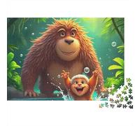 Jungle Ape Character 1000 Pieces Jigsaw Puzzles For Adults Challenging Game Stress Relieving Entertainment Exercise The Memory of The Brain for The Whole for Women, Gifts for Men 500pcs