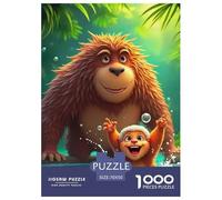 Jungle Ape Character 1000 Pieces Jigsaw Puzzles For Adults Educational Games Stress Relieving Entertainment Exercise The Memory of The Brain for Family Decorations 70x50cm/1000pcs