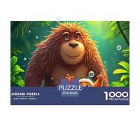 Jungle Ape Character 1000 Pieces Jigsaw Puzzles For Adults Educational Games Stress Relieving Entertainment Exercise The Memory of The Brain For Adults Gifts 38x26cm/1000pcs
