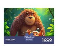 Jungle Ape Character 1000 Pieces Jigsaw Puzzles For Adults Family Challenge Toys Stress Relieving Entertainment Cultivate The Spirit of Teamwork for Family Decorations 70x50cm/1000pcs