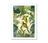 Jungle Birds Parrot Toucan Crane Leaf Plant Nordic Posters and Prints Wall Art Canvas Painting Decor Pictures for Living Room (Color : Canvas G, Size : 40x50cm No Frame)