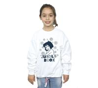 Jungle Book Girl's Mowgli Flowers Sweatshirt in White | Size: 12-13 Years Jungle Book White 12-13 Years