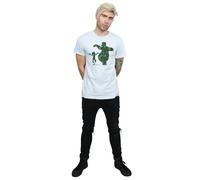 Jungle Book Men's Mowgli & Baloo Dance Cotton T-Shirt in White | Size: Medium Jungle Book White M