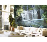 368x254cm Giant wall mural photo wallpaper Falls in the forest room decor art