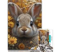 Jungle Bunny 1000 Piece Jigsaw Puzzles for Adults & Teens,Brain Teaser Game Wall Decoration Unique Birthday And Xmas Gifts (50x75cm)