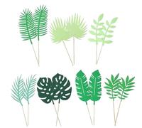 Jungle Cake Toppers - 14PCS Safari Animal Cake Decorations for Kids Birthday, Baby Shower, Wild One Party - Lion, Giraffe, Palm Leaves, Safe & Reusable Cake Decor