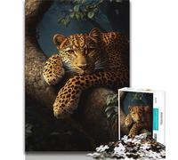 Jungle Cheetah Adult Jigsaws 1000 Pieces Difficult,Learning Educational Toys Family Games with Matching Poster And Trivia Sheet (50x75cm)
