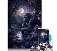 Jungle Chimpanzee Adult Jigsaws 1000 Pieces Difficult,Help The Brain Exercise Addictive Toys to Cultivate Patience Great Gift (38x26cm)
