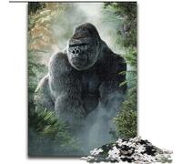 Jungle Chimpanzee Adult Puzzles 1000 Pieces, Learning Educational Toys Family Games with Matching Poster And Trivia Sheet (50x75cm)