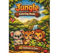 jungle coloring book: 40 Animals to Color