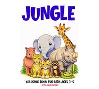 JUNGLE - Coloring Book for Kids Ages 3-5: 100 large and easy pages for little hands (Little Color Factory Coloring Books for Ages 3-5)