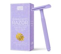 Jungle Culture Safety Razor for Women & Men in Pink • Reusable Metal Razor • No Blades Included - Fits All Double Edge Blades • Eco Friendly • Shaving Guide included • for Body & Face (Lilac)
