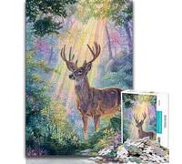 Jungle Deer Adult Jigsaws 1000 Pieces Difficult,Challenging Family Activity Games DIY Toy for Home Wall Decor Gifts (75x50cm)