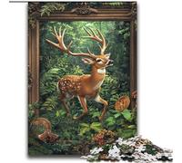 Jungle Deer Jigsaw Puzzles for Adults 2000, Educational Stress Relief Toy for Is Ideal As A Gift for The Whole Family (70x100cm)