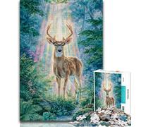 Jungle Deer JigsawPuzzle 1000 Pieces for Adults,Decompressing Intellectual Educational Toy Birthday Present,Gifts,Wall Art (38x26cm)
