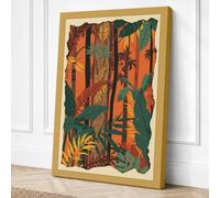 Jungle Depths Tropical Canvas Wall Art Print 18x12 Inch