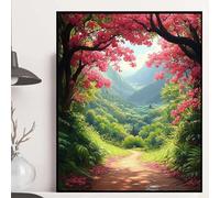 Jungle Diamond Pinting Nature Diamond Art Kits Adults Beginner, Crystal Gem Art 5D DIY Round Full Drill Crystal Rhinestone Embroidery Cross Stitch for Home Decor, Gifts 12x16 Inch -hjw25089WA84
