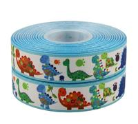 Jungle Dinosaur Grosgrain Ribbon 22mm x 2m for Crafts, Gifts & Parties