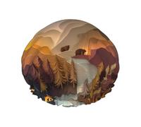 Jungle Echo Shower Cap with Comfort Skin Friendly Design for Hair Protection During Laundry Beauty