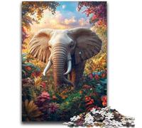 Jungle Elephant Jigsaw Puzzles for Teenagers 1000 Pieces,Learning Educational Toys Family Games Birthday Present,Gifts (50x75cm)